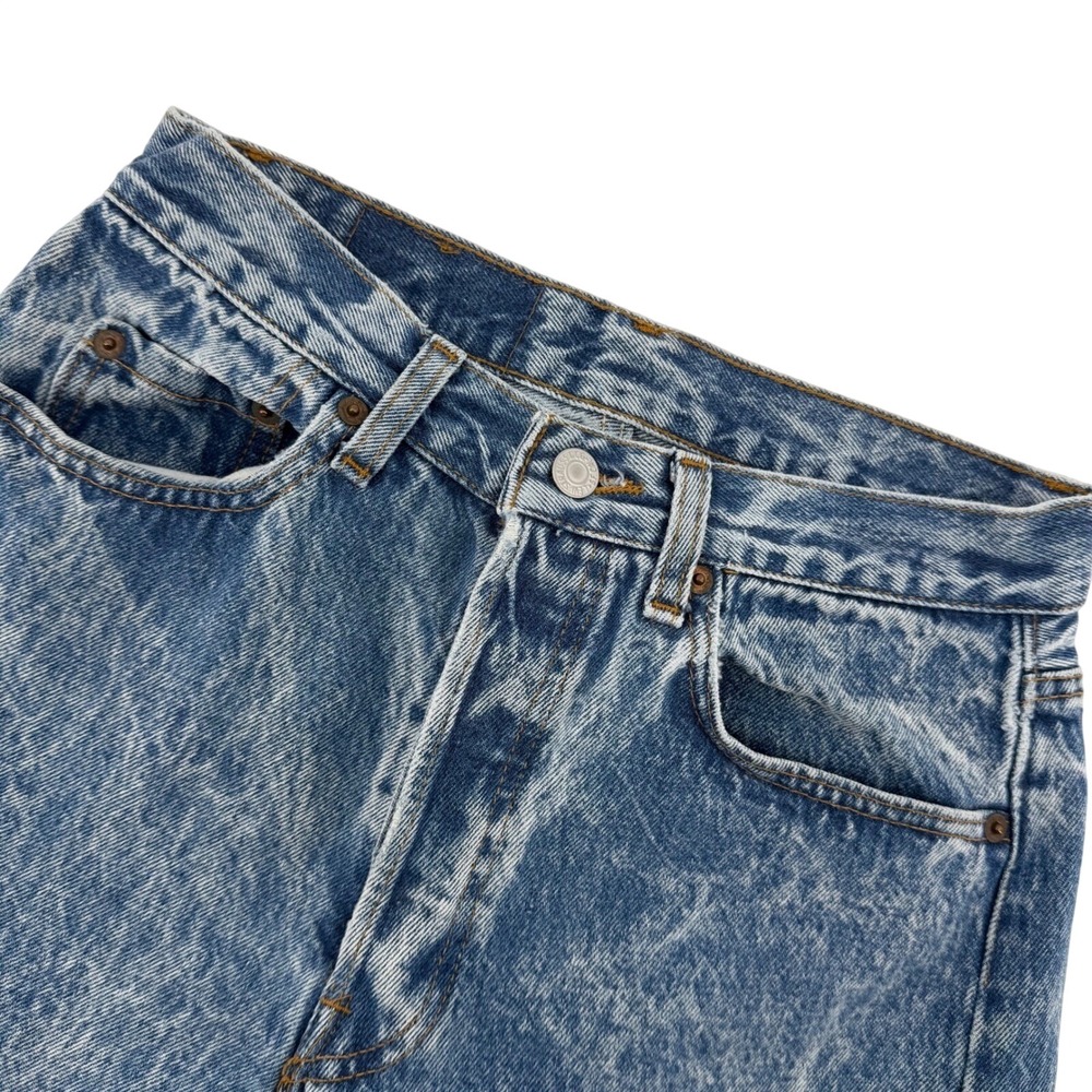 Levi's 501 Jeans Mens 29x30 Blue Acid Wash Straight Leg Made in USA Vintage 90s